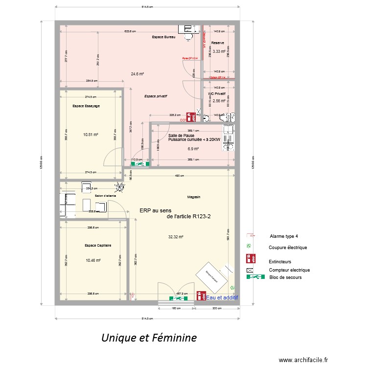 unique et féminine 6. Plan de 0 pièce et 0 m2