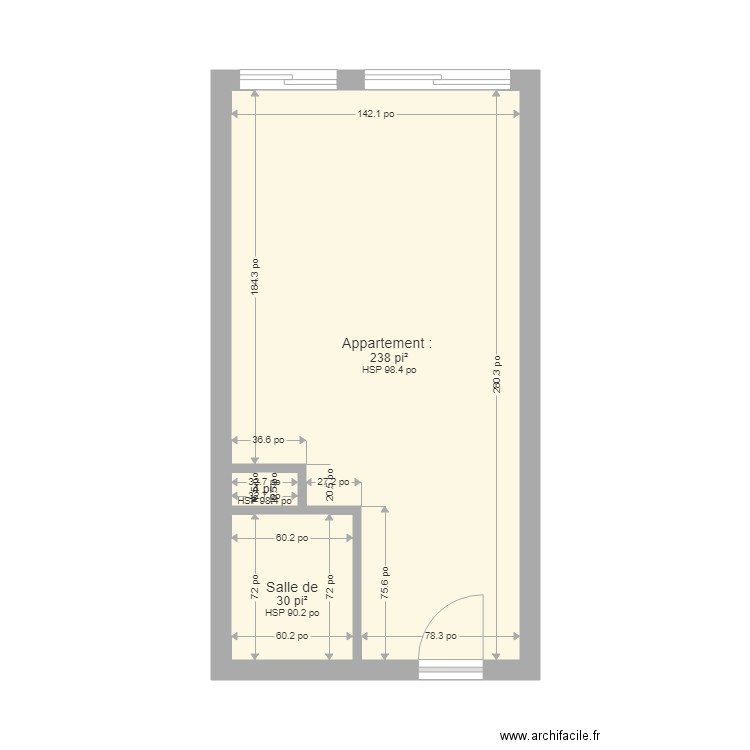 Appartement 17 mm. Plan de 0 pièce et 0 m2