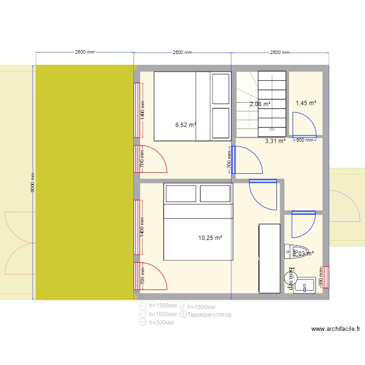 75 2.2. Plan de 13 pièces et 97 m2