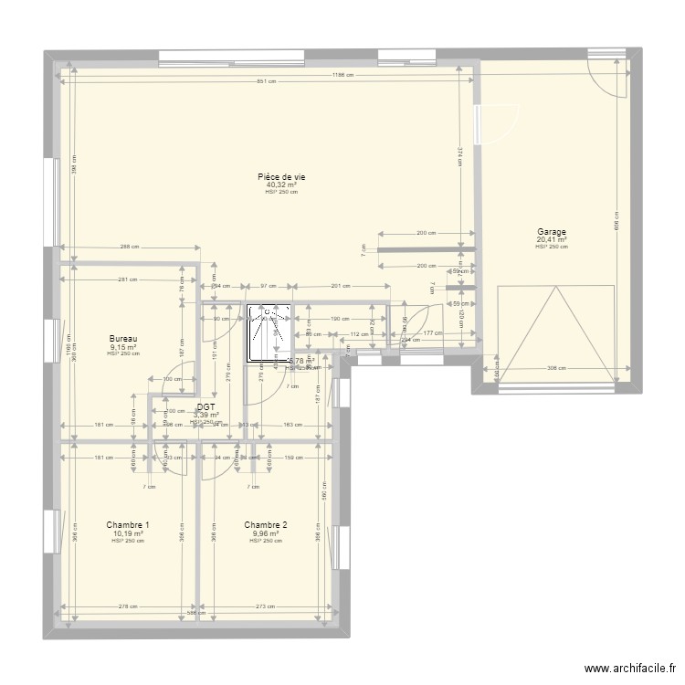 PMaison. Plan de 7 pièces et 185 m2