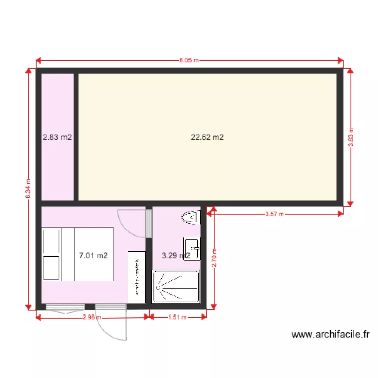 GARAGE PLUS CHAMBRE. Plan de GARAGE PLUS CHAMBRE. Plan de