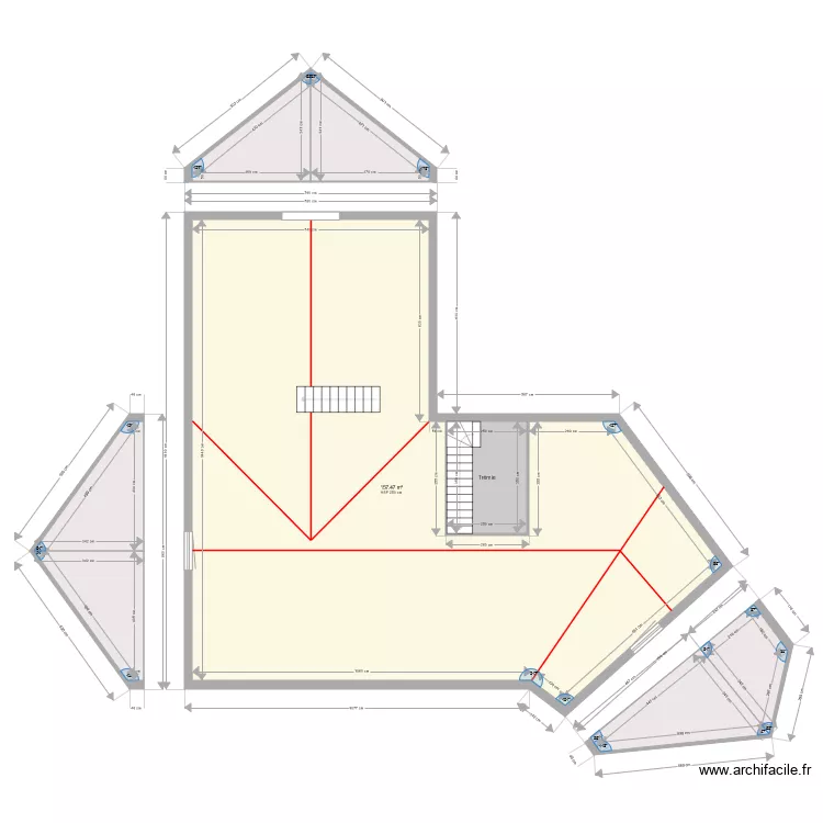 MULLER projet escalier. Plan de 