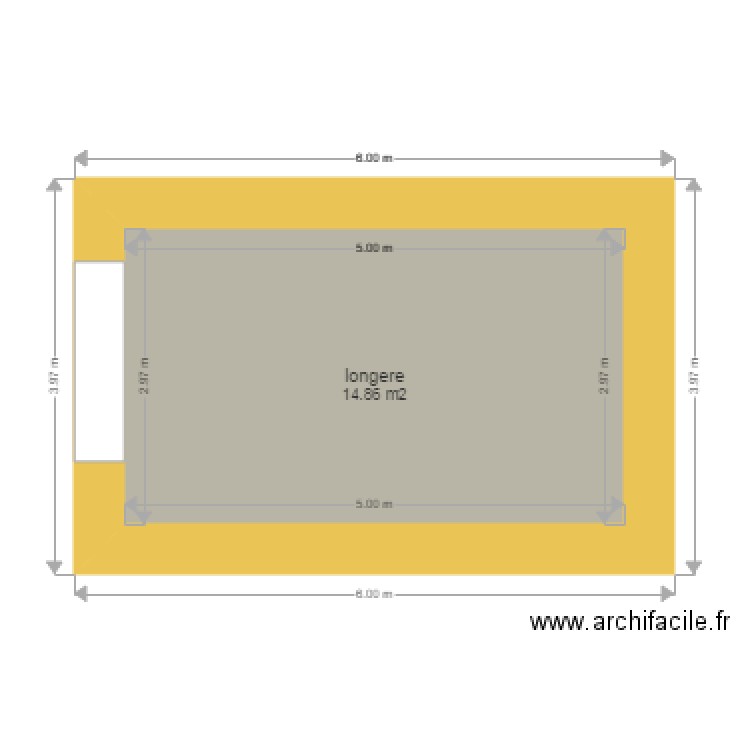 longere. Plan de 0 pièce et 0 m2