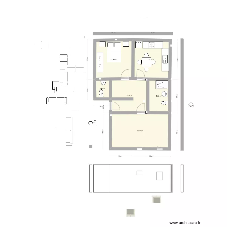 plan maison 78 m2. Plan de 