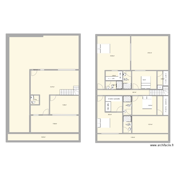 PLANO 1. Plan de 20 pièces et 307 m2