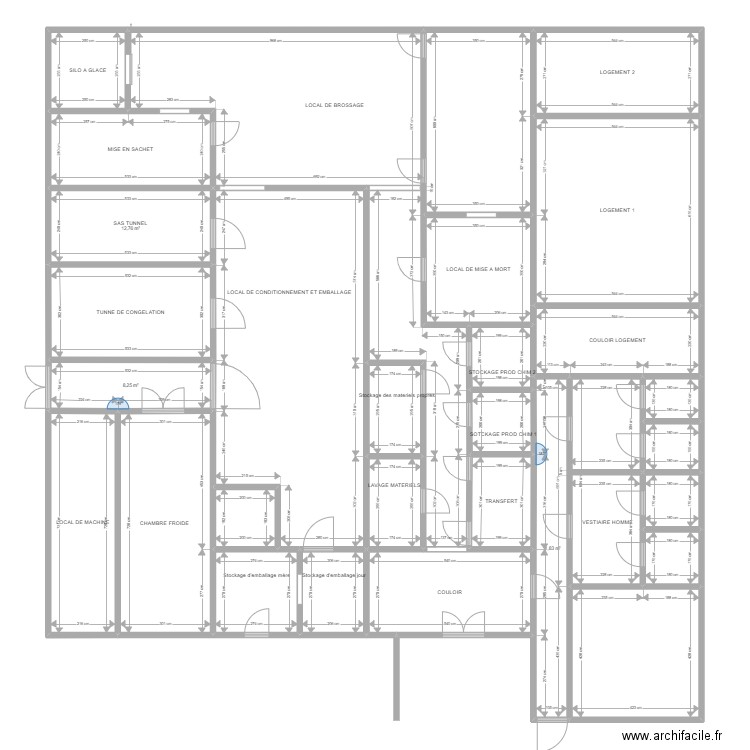 PLAN USINE MANAMBRO. Plan de 30 pièces et 416 m2
