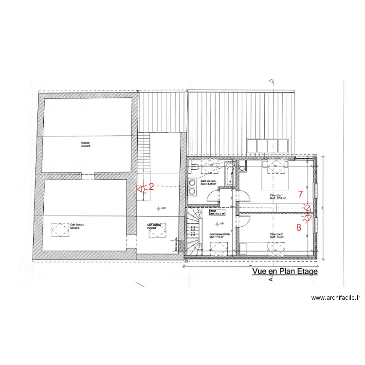Plan Alarme  Etage. Plan de 0 pièce et 0 m2
