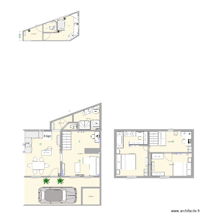 maison renov fini. Plan de 0 pièce et 0 m2