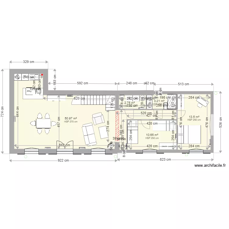 extension finale cotée. Plan de extension finale cotée. Plan de
