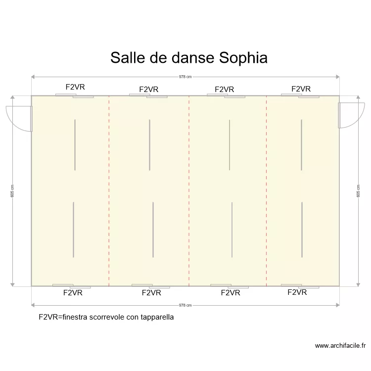 amadeus salle de danse Sophia. Plan de 