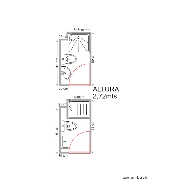 ALEJANDRO VILLA. Plan de 2 pièces et 4 m2