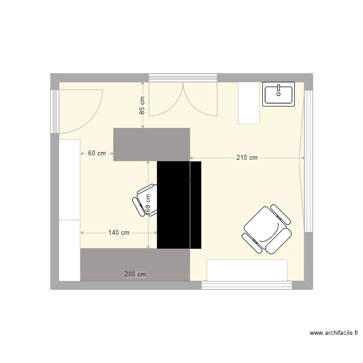 Bureau Antoine. Plan de 0 pièce et 0 m2