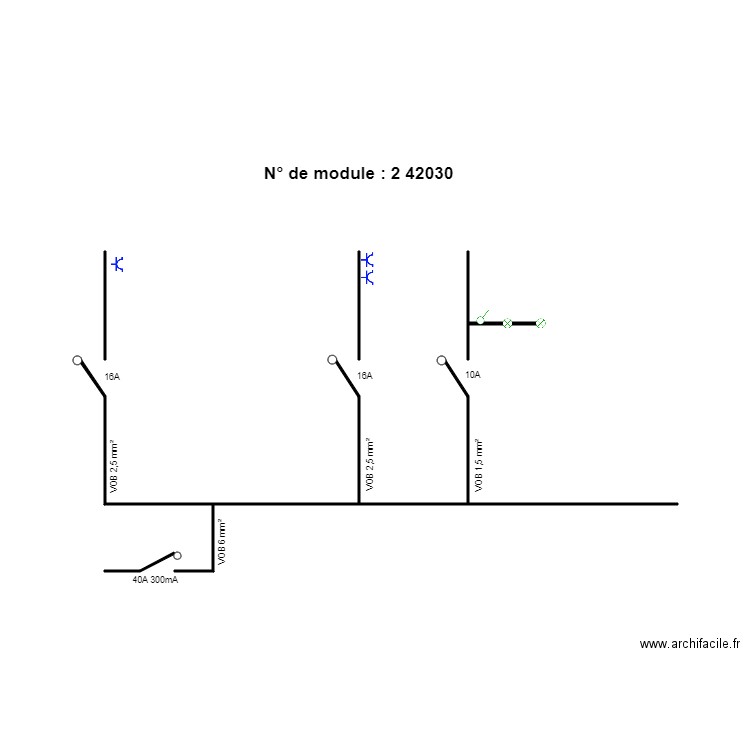 Schéma électrique Jodoigne 2 42030. Plan de 0 pièce et 0 m2