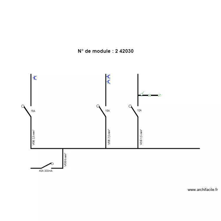 Sch&eacute;ma &eacute;lectrique Jodoigne 2 42030. Plan de 