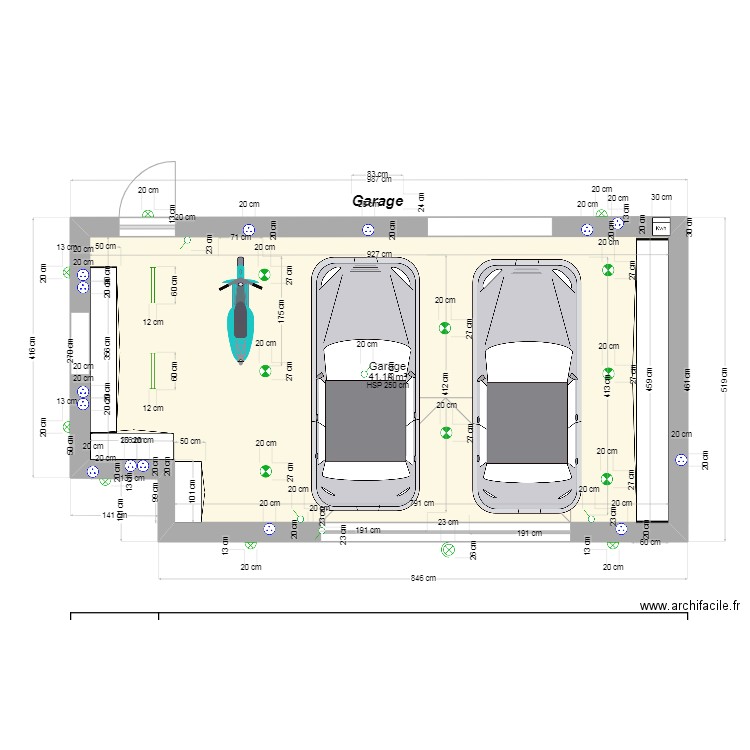 Garage. Plan de 0 pièce et 0 m2