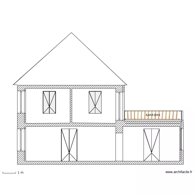 LA ROCHE COUPE AA. Plan de 