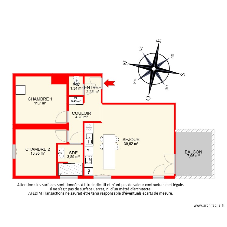 BI8029. Plan de 11 pièces et 74 m2