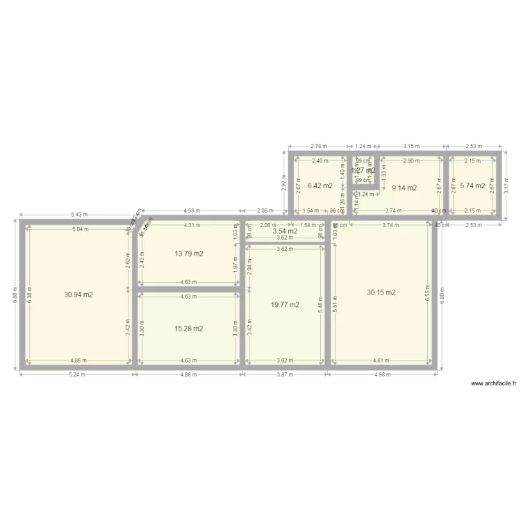 Le Meslier 61340 St Aubin des Grois . Plan de 