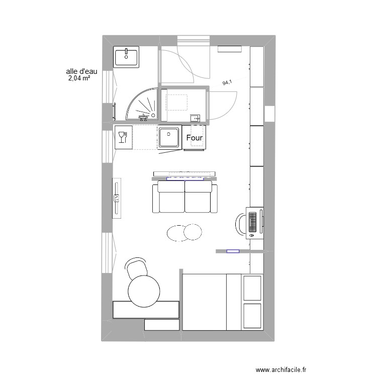 NOLLET AMENAGEMENT 1. Plan de 0 pièce et 0 m2