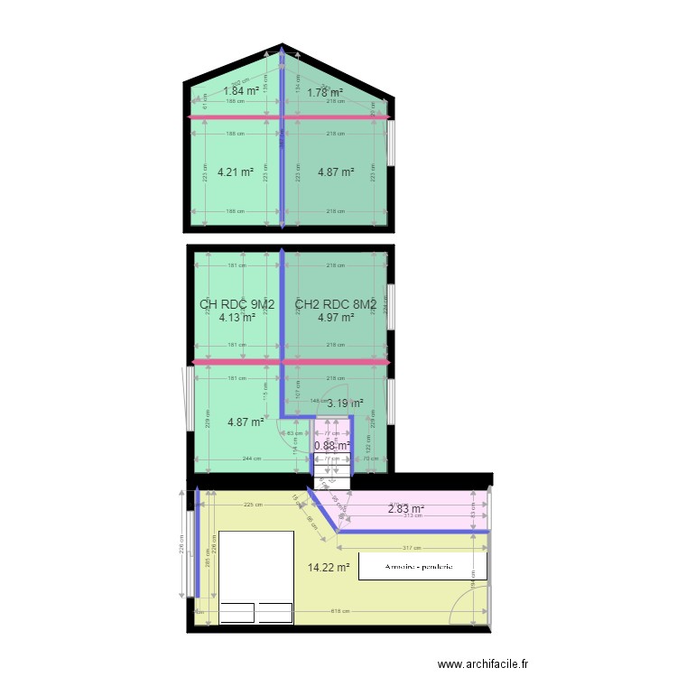 DUMOND GIRARD. Plan de 11 pièces et 48 m2