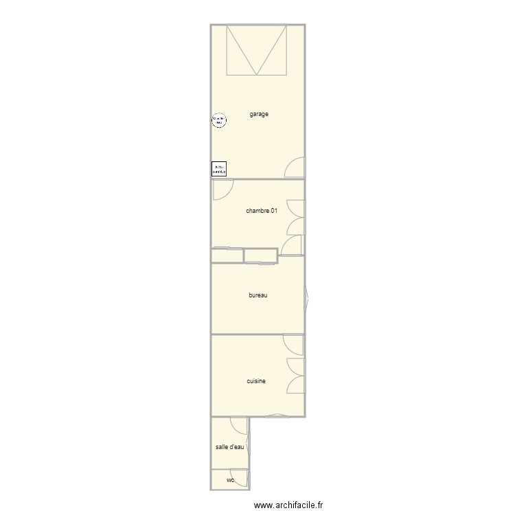 succession BEAUJEAU 1435 am. Plan de 7 pièces et 62 m2