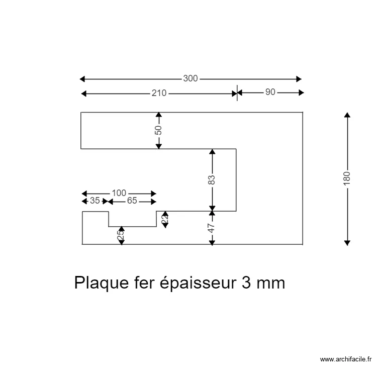 PLAQUE METAL sous le RABOT. Plan de PLAQUE METAL sous le RABOT. Plan de