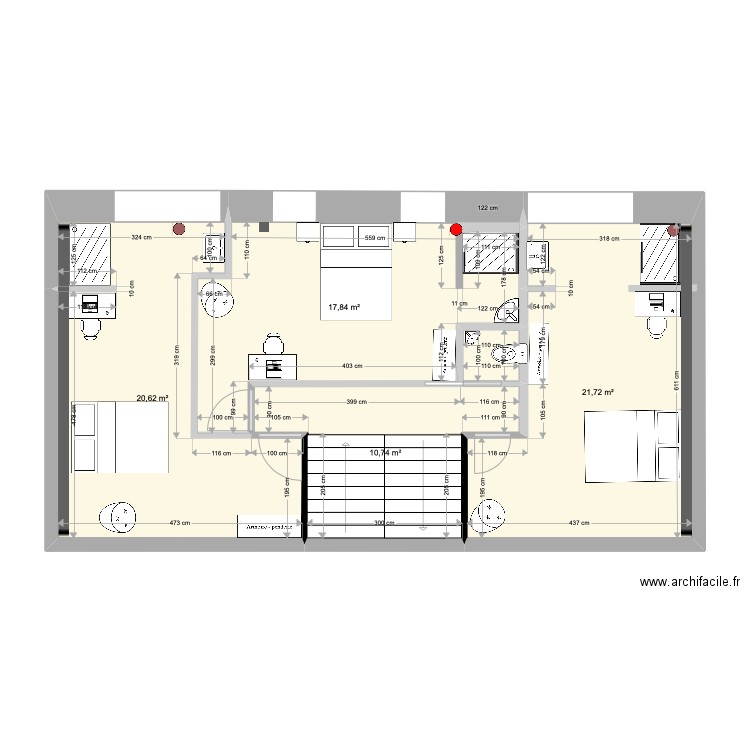 Plan La Villa Zen - 2EME V1. Plan de 5 pièces et 72 m2
