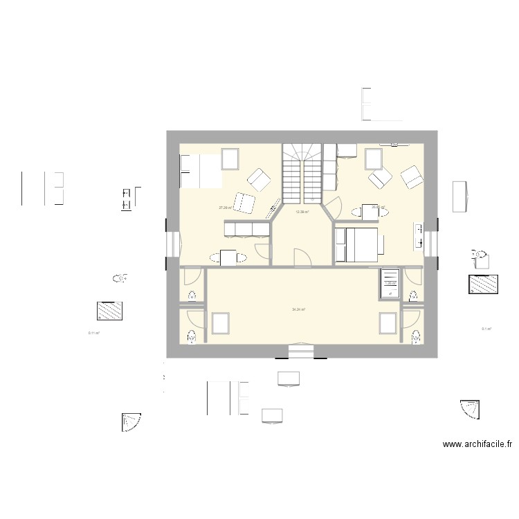 VIAGER 2eme etage. Plan de 0 pièce et 0 m2