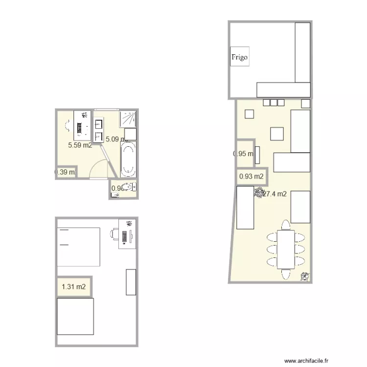 chen&eacute;e. Plan de 