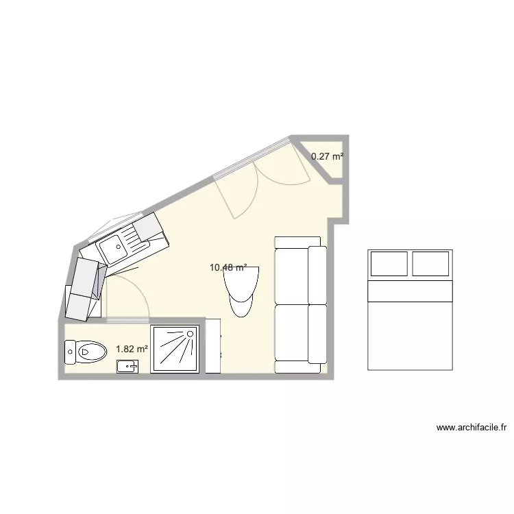 mini appartement 235. Plan de 