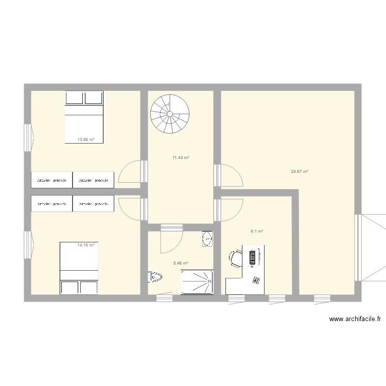 rénovation maison rdc. Plan de 0 pièce et 0 m2