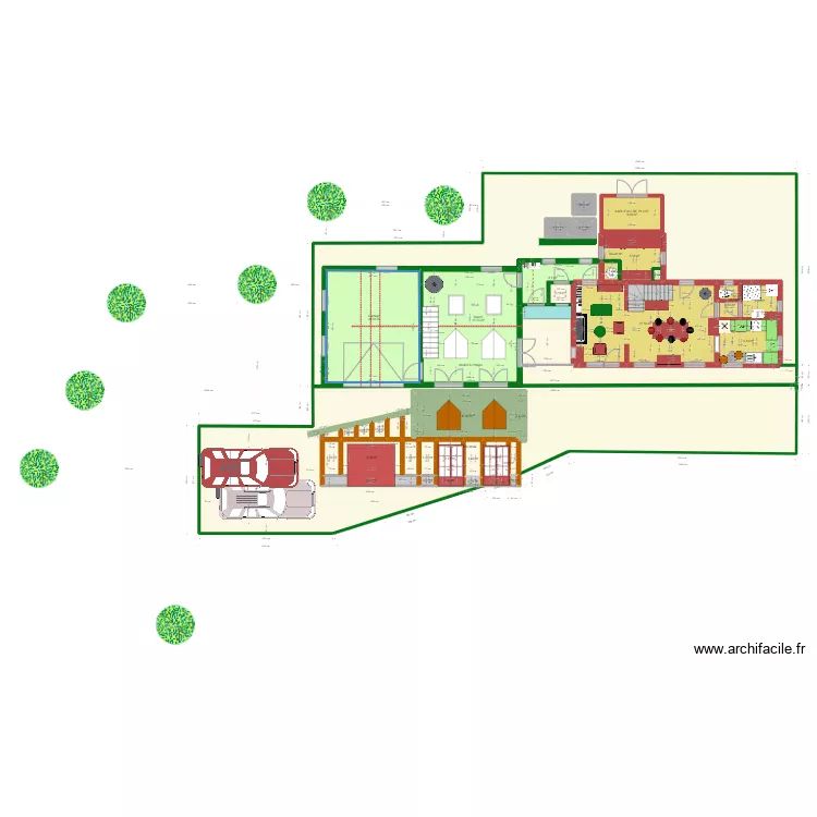 PLAN GARAGE AVEC SALON RDC ET ATELIER ETAGE 4. Plan de 