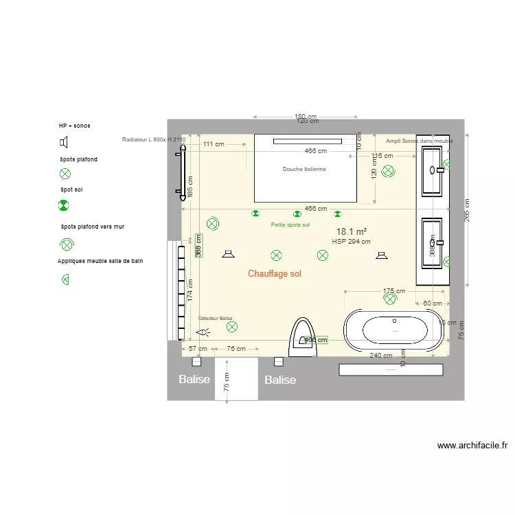 Salle de Bain M&eacute;lanie Version 1 DEFINITIF 17 11 20. Plan de 