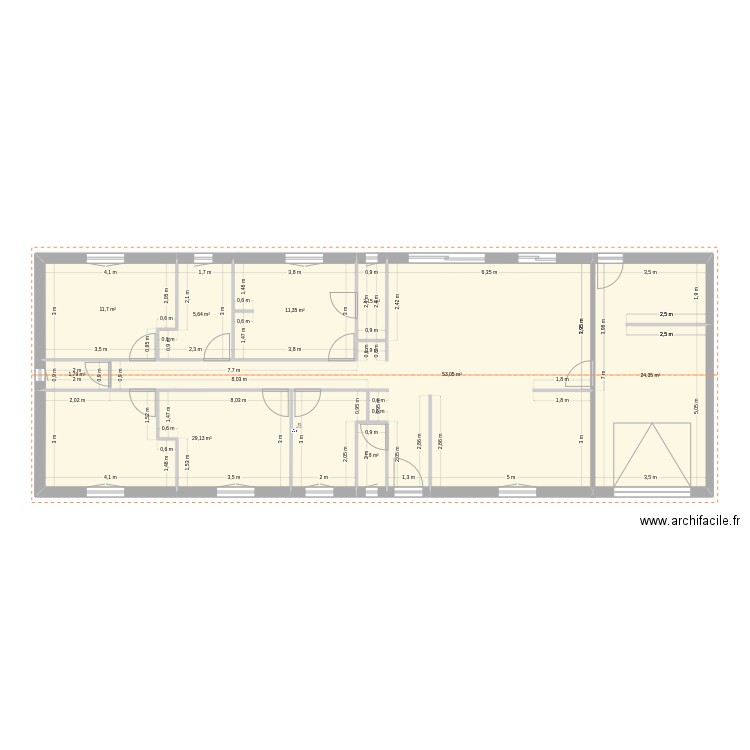Notre maison. Plan de 9 pièces et 141 m2