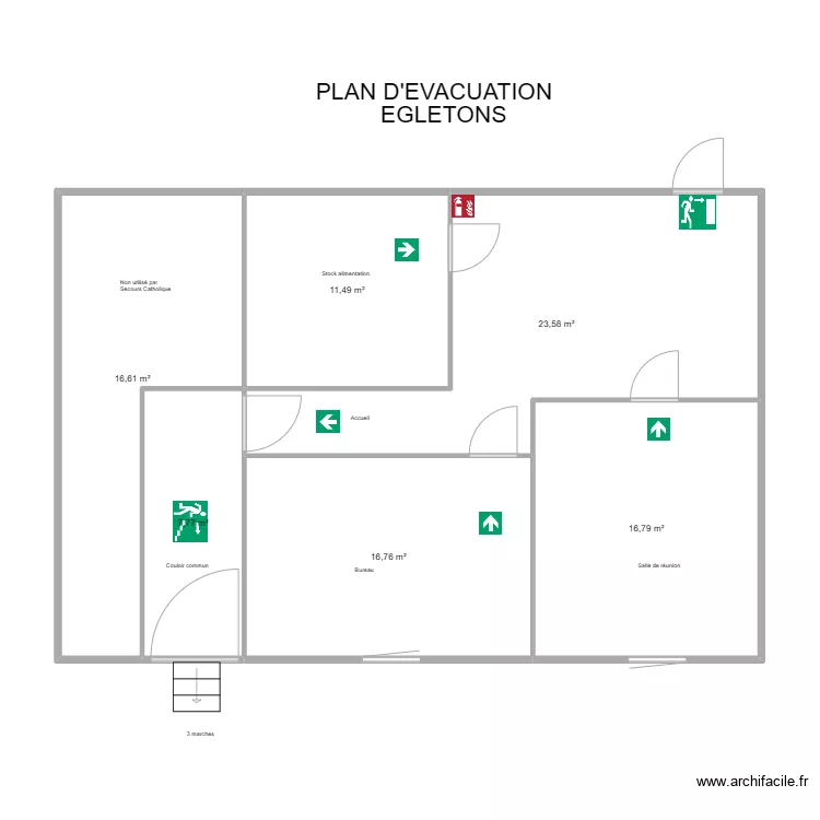 19 EGLETONS (&eacute;quipe). Plan de 