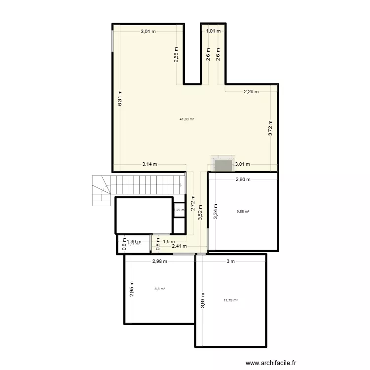 Plan M.Calve. Plan de 6 pièces et 73 m² Plan M.Calve. Plan de 6 pièces et 73 m²
