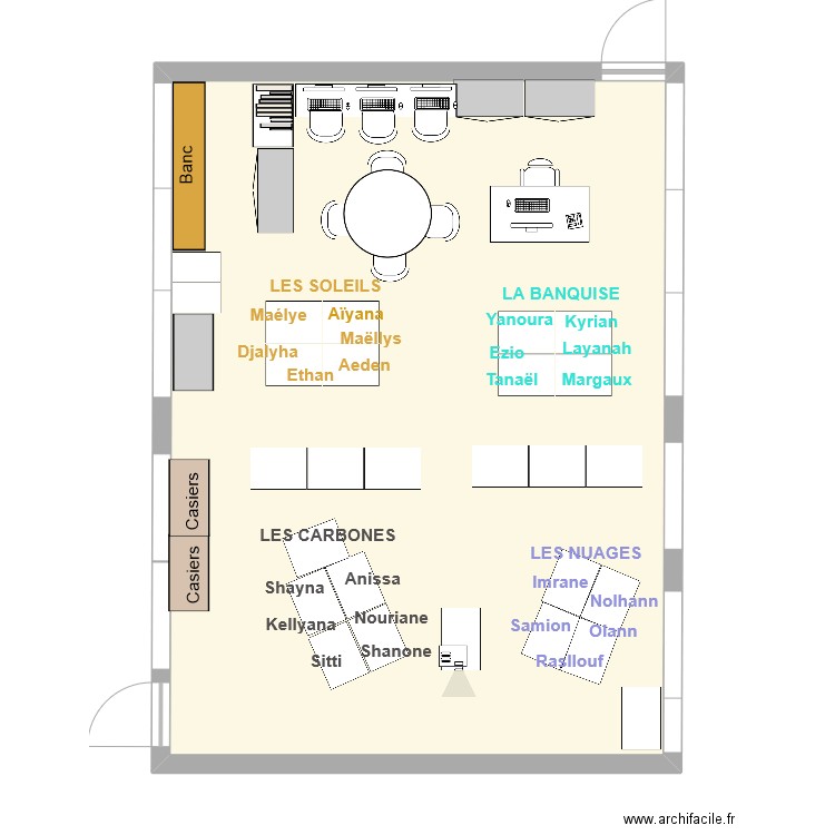 P4 - 4 Groupes de 5-6 HOMO - CLIMAKIT. Plan de 1 pièce et 65 m2