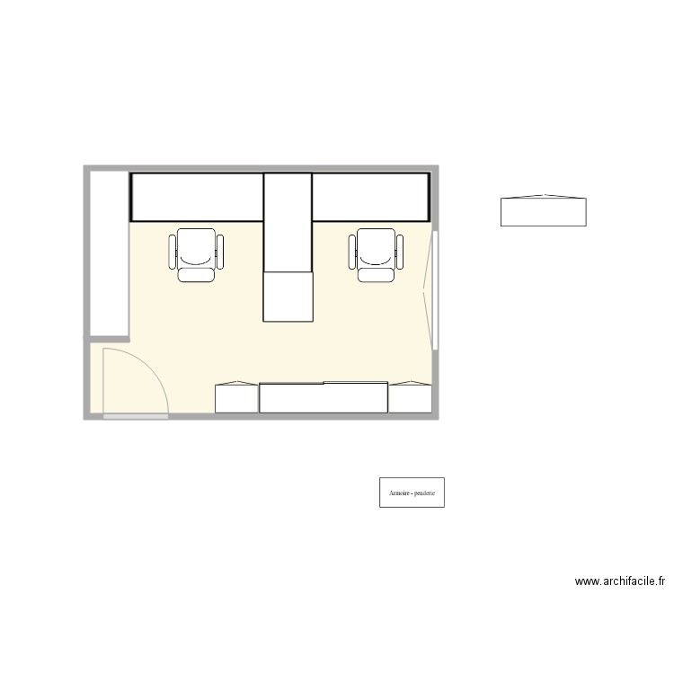 Plan Bureau Rel4 Porte battantes Mixte. Plan de 0 pièce et 0 m2