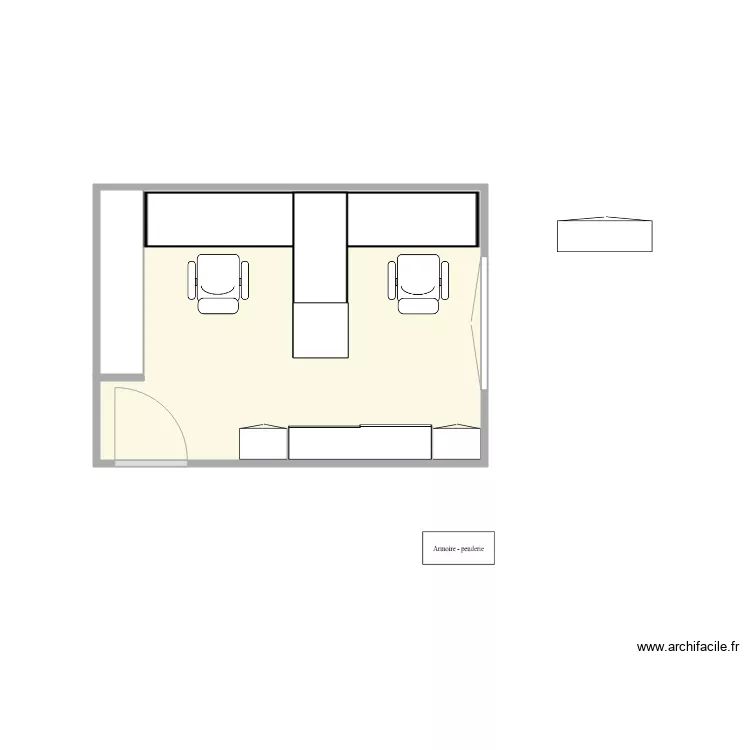 Plan Bureau Rel4 Porte battantes Mixte. Plan de Plan Bureau Rel4 Porte battantes Mixte. Plan de