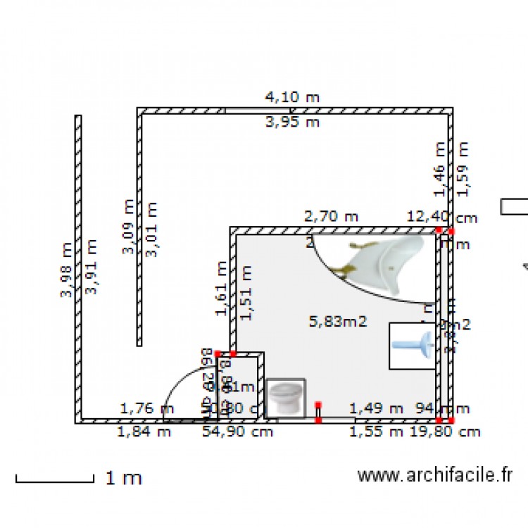 sdb 3. Plan de 0 pièce et 0 m2