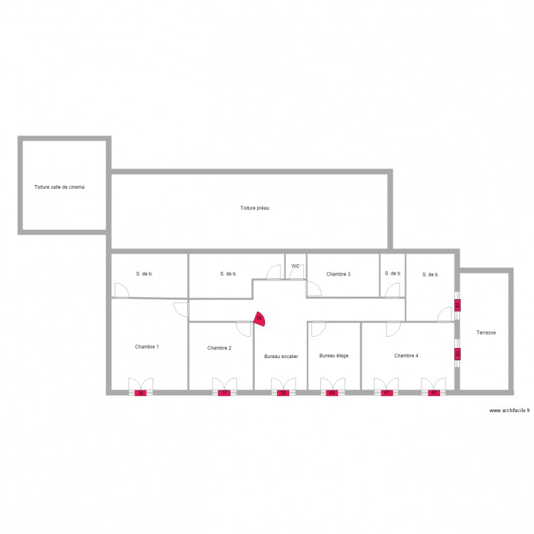 1er étage André. Plan de 0 pièce et 0 m2