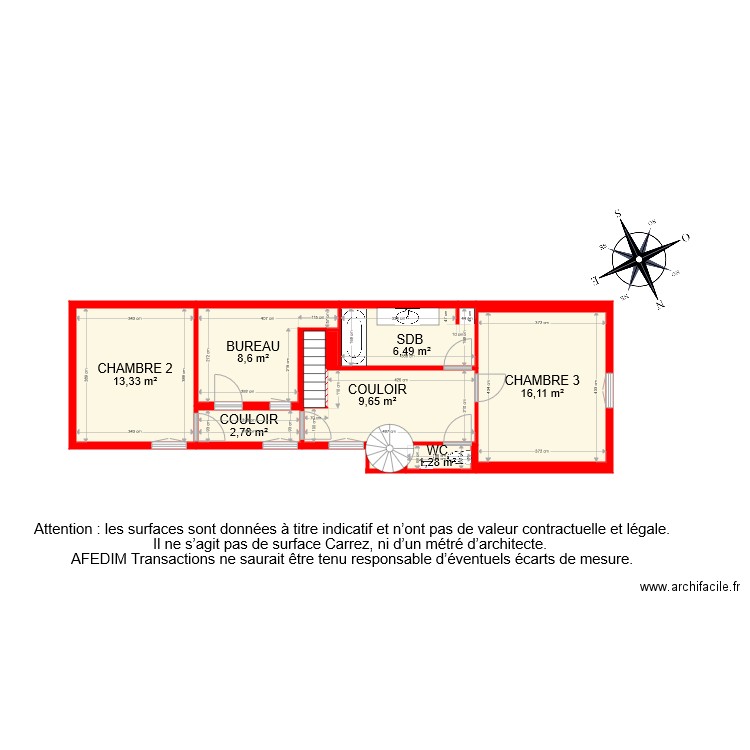 BI 7011 ETAGE 1. Plan de 0 pièce et 0 m2