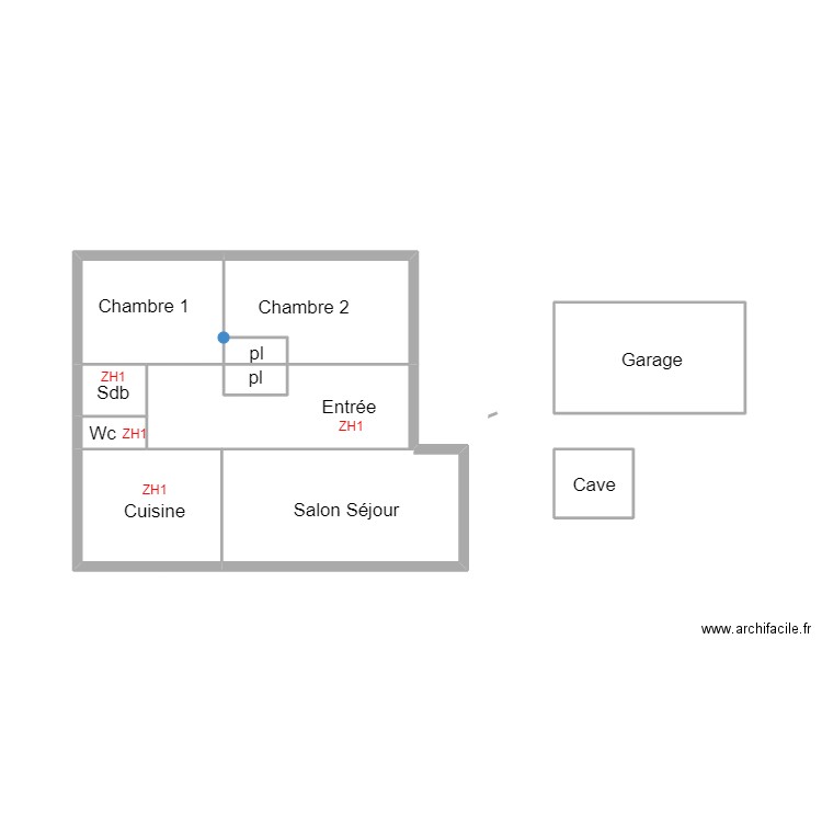 LEGUILVINEC DUHAOUX. Plan de 11 pièces et 22 m2