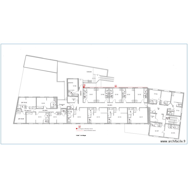 toraja hotel 1 er etage 2. Plan de 0 pièce et 0 m2