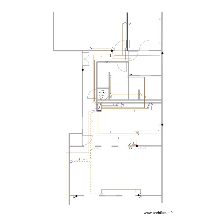 carlos pc final. Plan de 6 pièces et 21 m2