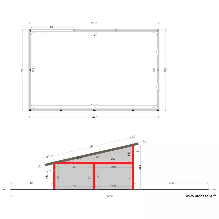 BAYLE HANGAR. Plan de 