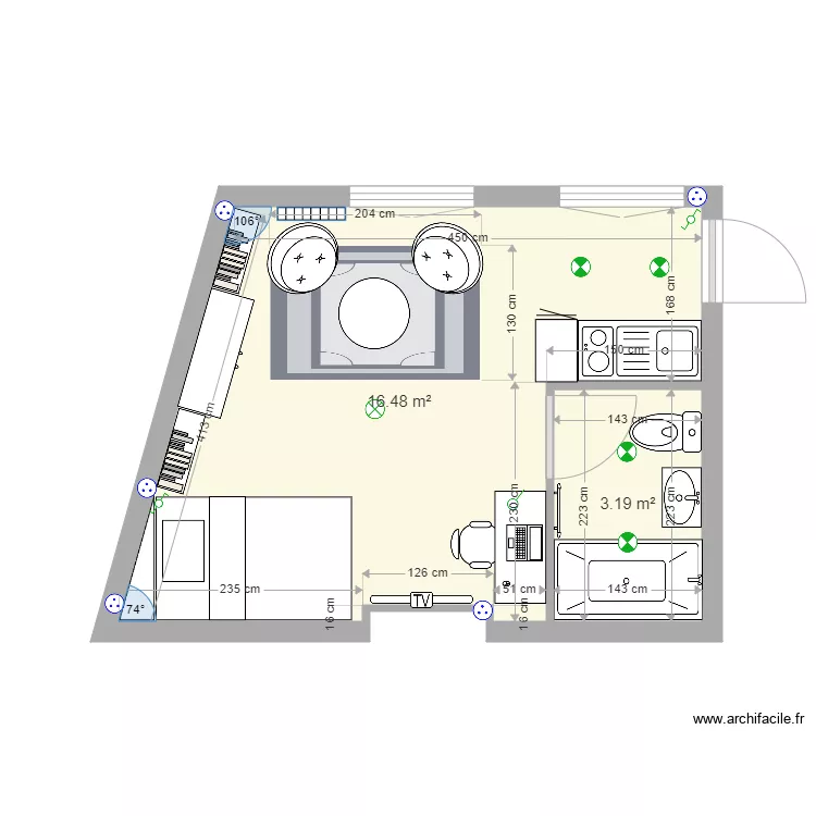studio1. Plan de studio1. Plan de