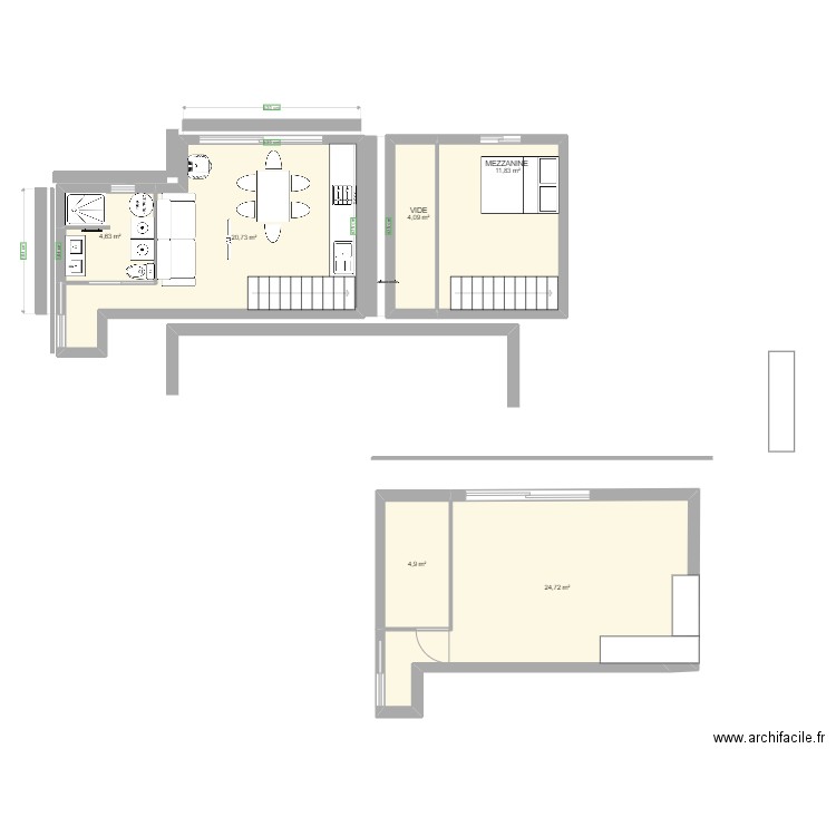 EXTENSION NOTO. Plan de 6 pièces et 71 m2