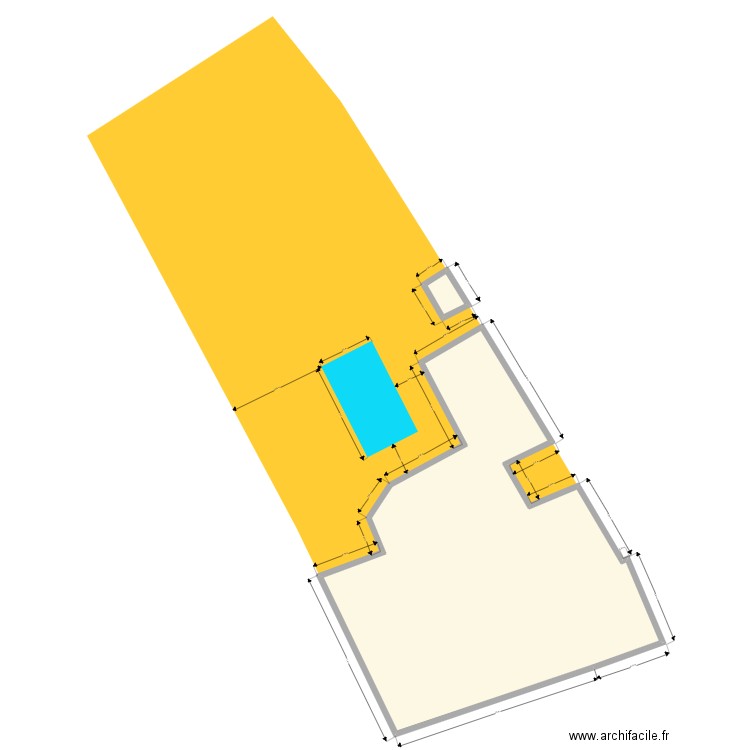 PYNTHE. Plan de 2 pièces et 253 m2