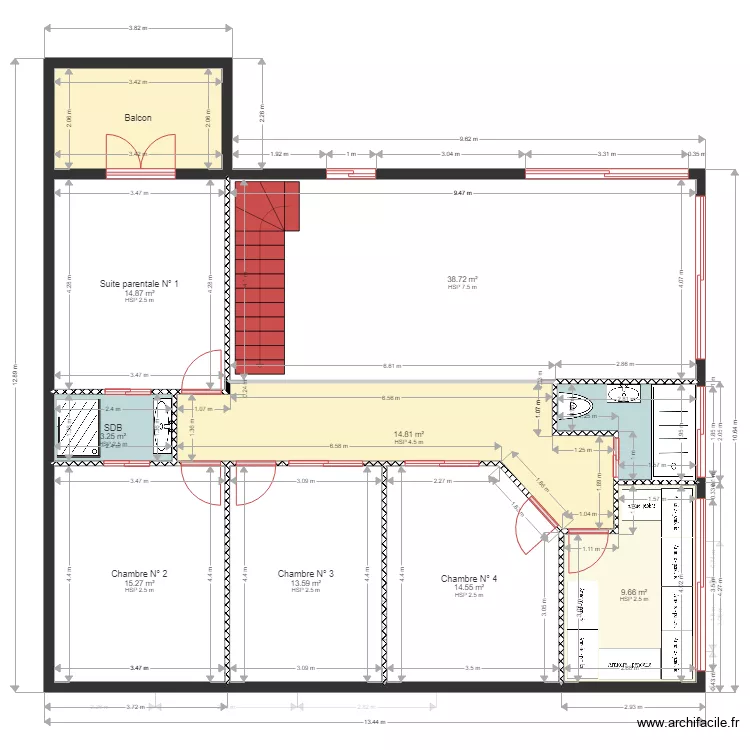 LOFT MODEL N 2 HOUSSINE . Plan de 
